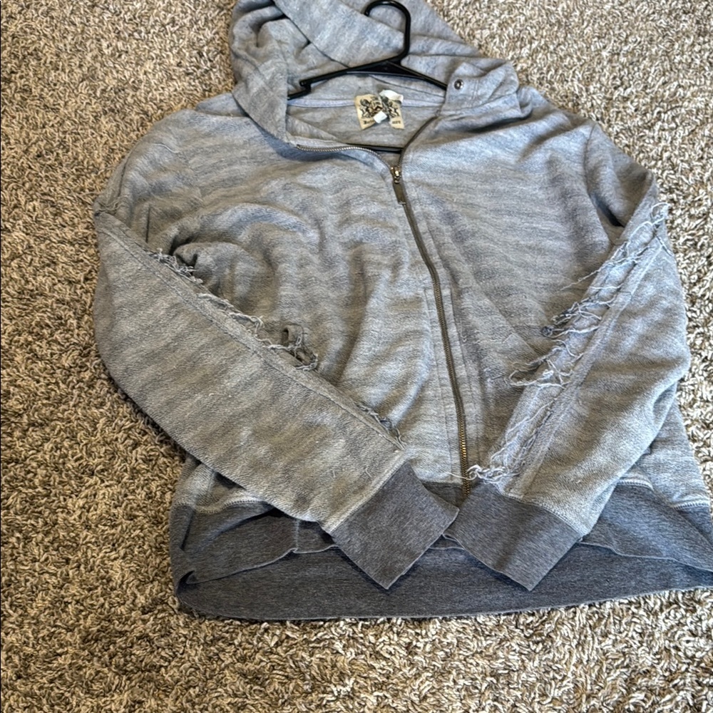 Juicy Couture Light Gray Zip-Up Hoodie